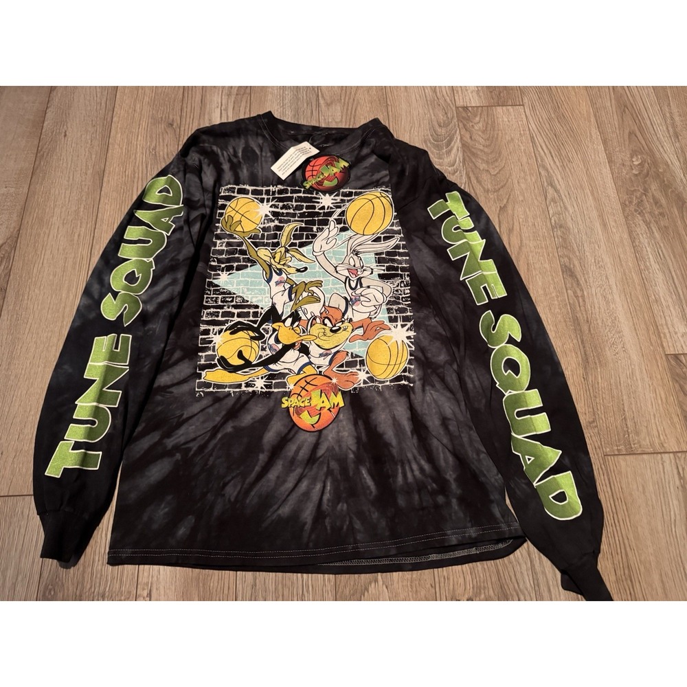 Space Jam Tune Squad Long Sleeve Tie Dye Shirt Mens Medium Bugs Bunny Daffy Duck